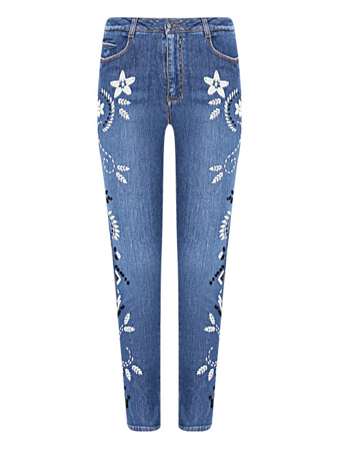 Укороченные джинсы с вышивкой Ermanno Scervino - Общий вид