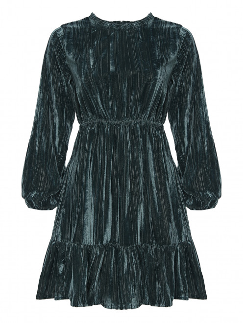 Однотонное платье-мини из бархата Max&Co - Общий вид
