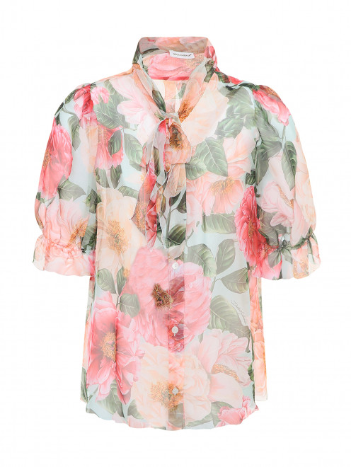 Блуза из шелка с бантом Dolce & Gabbana - Общий вид