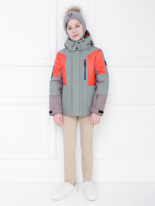 Горнолыжная куртка со съемным капюшоном Poivre Blanc - МодельОбщийВид