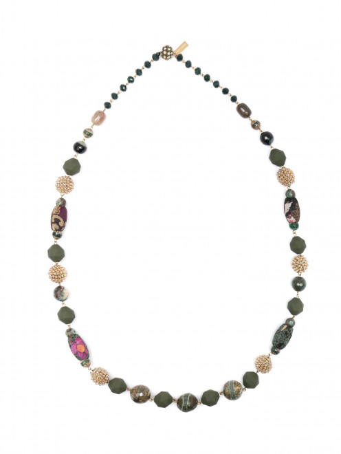 Ожерелье из стекла и латуни с узором Etro - Общий вид