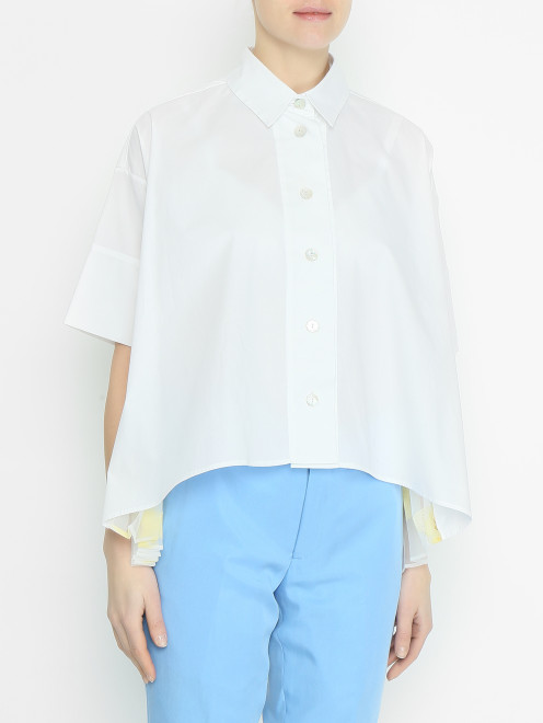 Рубашка из хлопка с плиссированной вставкой Antonio Marras - МодельВерхНиз