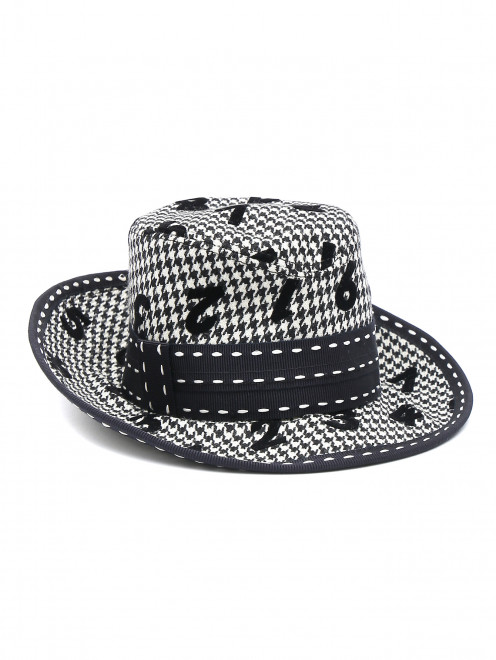 Мини-шляпа из шерсти с узором Moschino - Общий вид