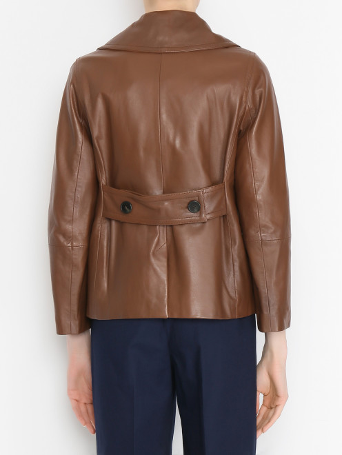 Куртка из кожи на пуговицах Weekend Max Mara - МодельВерхНиз1