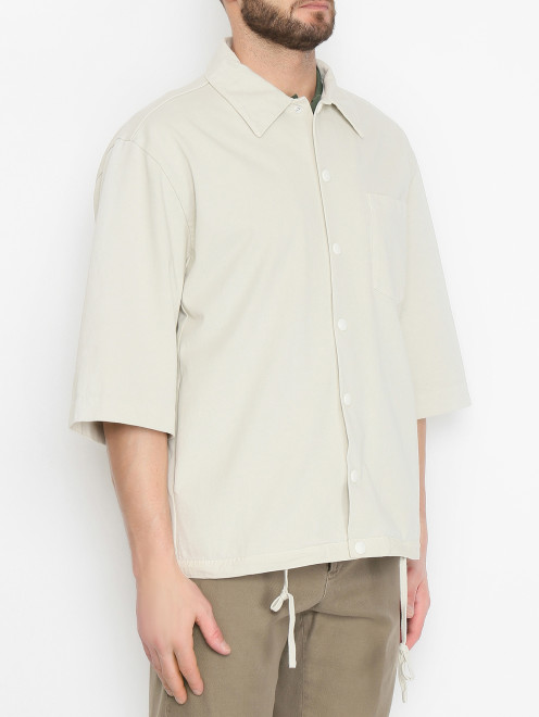 Рубашка из хлопка с накладным карманом  Barena - МодельВерхНиз