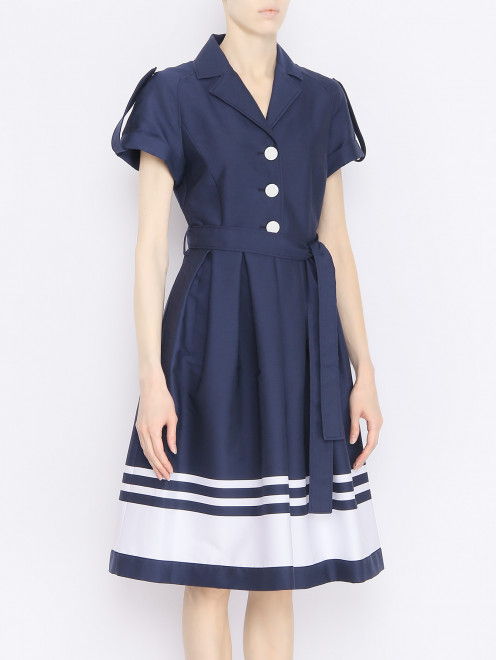Платье из хлопка с коротким рукавом Moschino Boutique - МодельВерхНиз