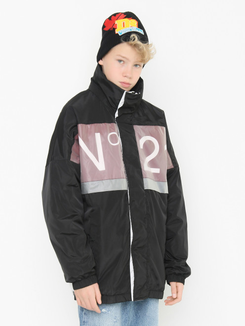 Утепленная куртка с логотипом N21 - МодельВерхНиз