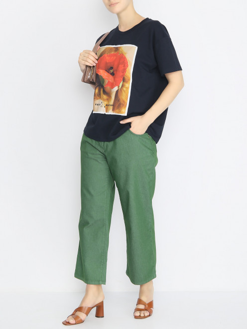 Укороченные брюки с карманами Persona by Marina Rinaldi - МодельОбщийВид