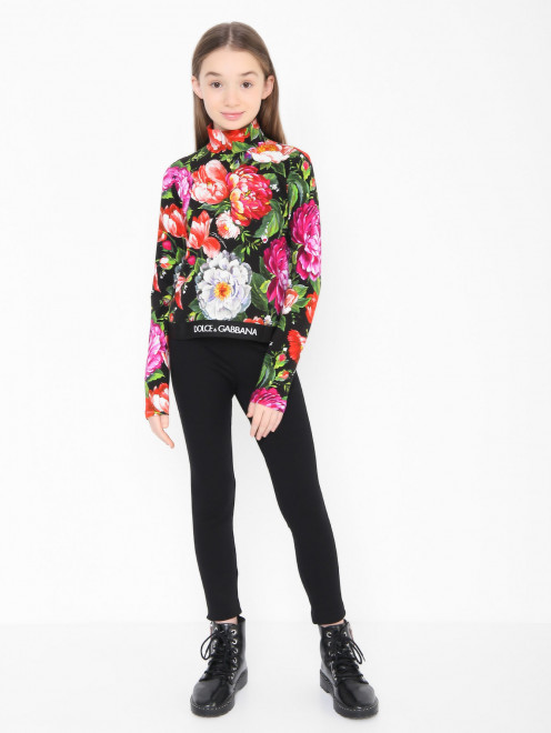 Водолазка с цветочным узором Dolce & Gabbana - МодельОбщийВид