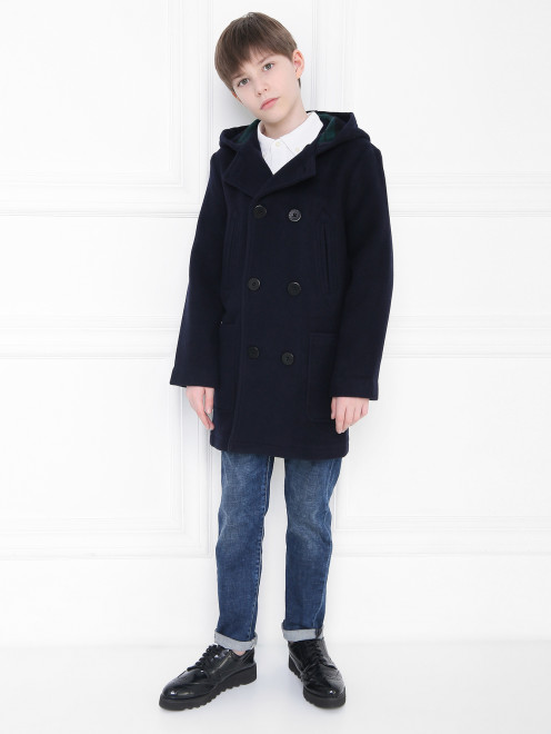Двубортное пальто с капюшоном Ralph Lauren - МодельОбщийВид