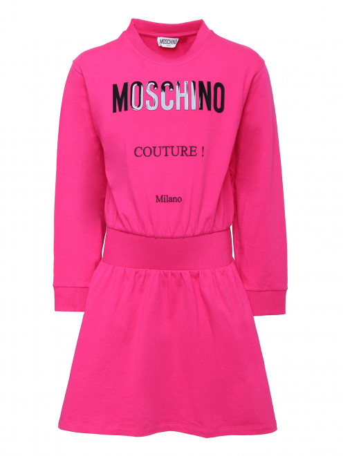 Трикотажное платье с резинкой Moschino - Общий вид
