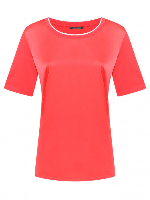 Комбинированная футболка с разрезами Marina Rinaldi - Общий вид