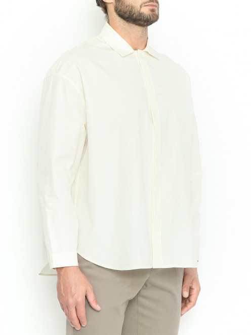 Рубашка из хлопка свободного кроя Sunnei - МодельВерхНиз