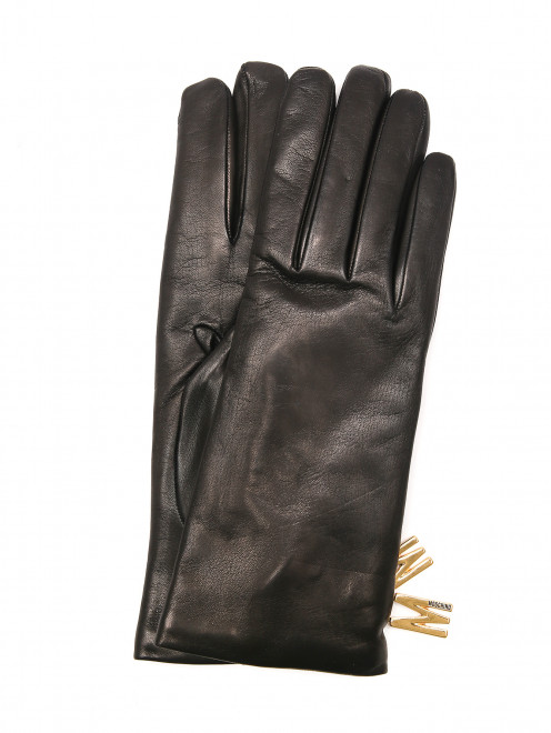Перчатки из кожи с металлической фурнитурой Moschino - Общий вид