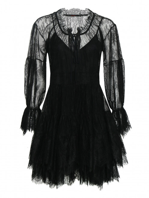 Полупрозрачное платье с кружевным узором Ermanno Scervino - Общий вид