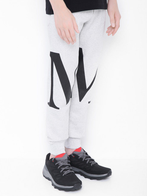 Хлопковые брюки с принтом MSGM - МодельВерхНиз