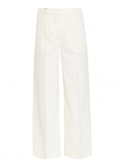 Укороченные брюки из шерсти с карманами Weekend Max Mara - Общий вид