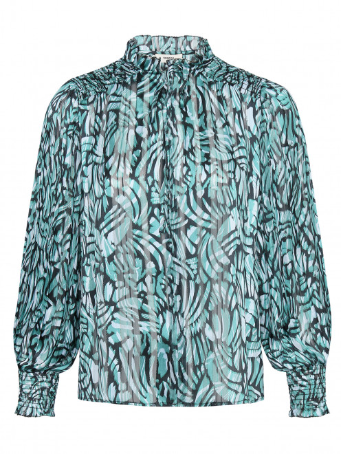 Блуза свободного кроя с узором Suncoo - Общий вид
