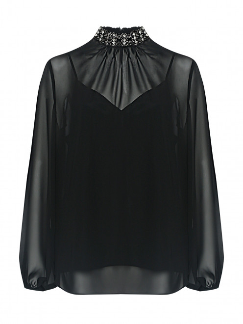 Блуза свободного кроя с кристаллами Marina Rinaldi - Общий вид