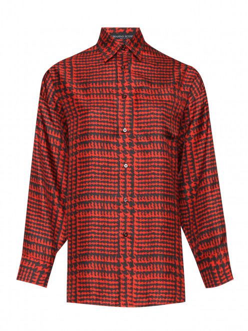 Блуза из шелка с узором Ermanno Scervino - Общий вид