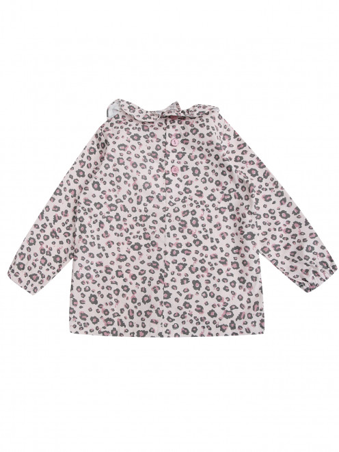 Блуза хлопковая с ажурным воротничком Aletta - Обтравка1
