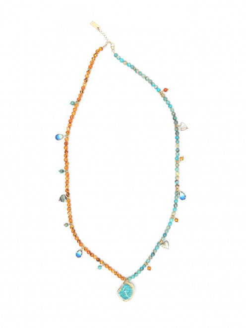 Ожерелье из меди и камней, декорированное кристаллами Etro - Общий вид