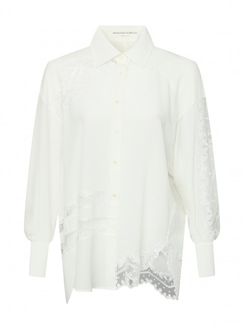 Блуза из шелка с вышивкой Ermanno Scervino - Общий вид