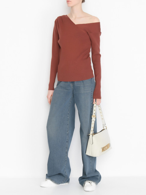 Широкие джинсы из смешанного хлопка 3x1 - МодельОбщийВид