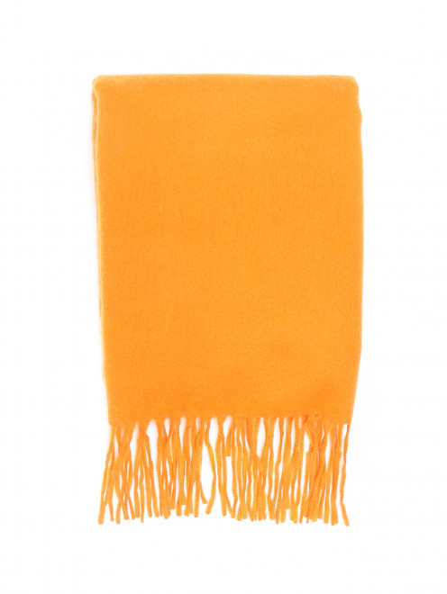 Однотонный шарф из кашемира с бахромой Begg x Co - Общий вид