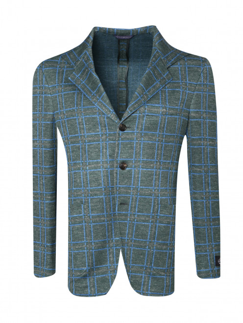Пиджак из шерсти и шелка с узором Belvest - Общий вид