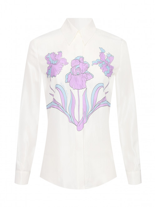 Блуза из смешнного шелка с узором Moschino Boutique - Общий вид