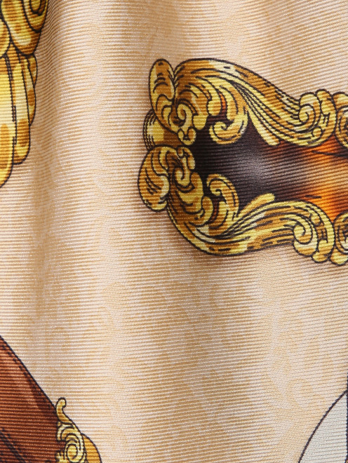Платок из шелка с узором Moschino - Деталь
