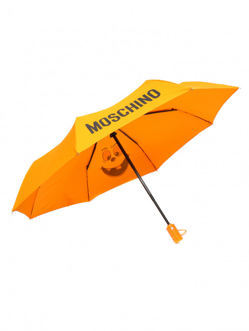 Зонт (автомат) с логотипом и принтом Moschino - Общий вид