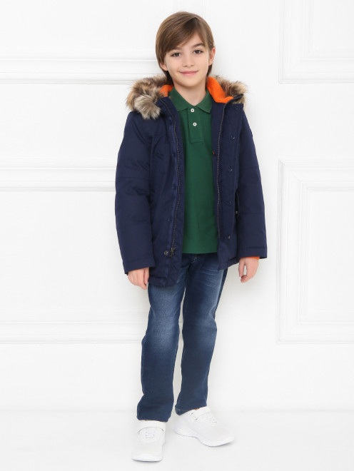Утепленное пальто с капюшоном Ralph Lauren - МодельОбщийВид
