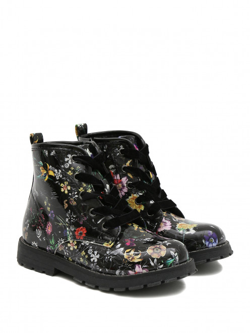 Лаковые ботинки с цветочным узором Chicco - Общий вид