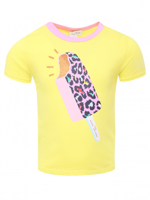 Хлопковая футболка с принтом Little Marc Jacobs - Общий вид