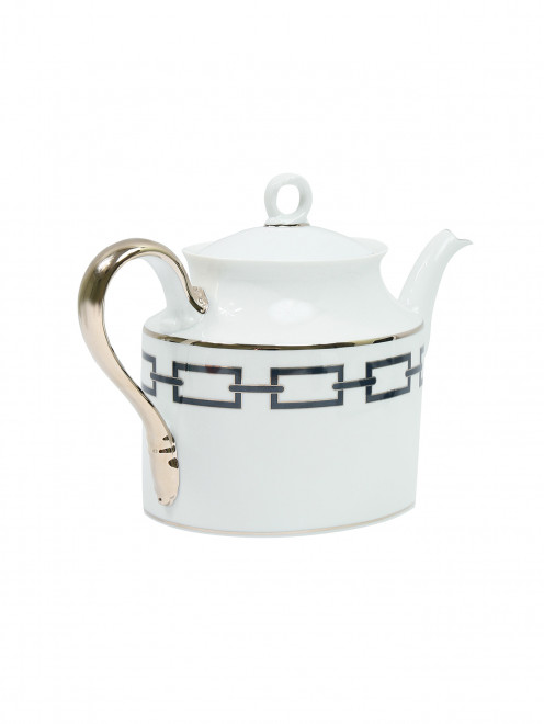 Чайник из фарфора с орнаментом Ginori 1735 - Обтравка1