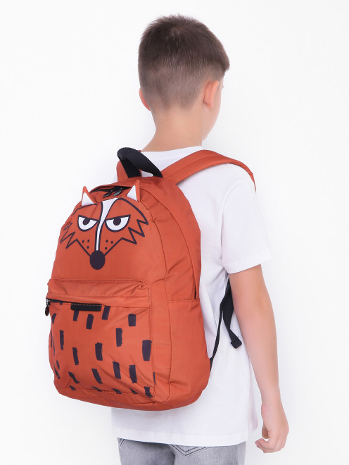 Рюкзак из текстиля с ушками Stella McCartney kids - МодельВерхНиз