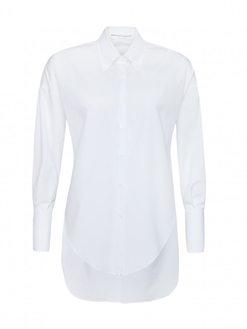 Блуза из хлопка с вырезами сбоку Ermanno Scervino - Общий вид