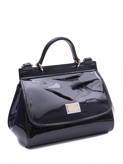 Лакированная сумка с ручкой и ремнем Dolce & Gabbana - Обтравка1