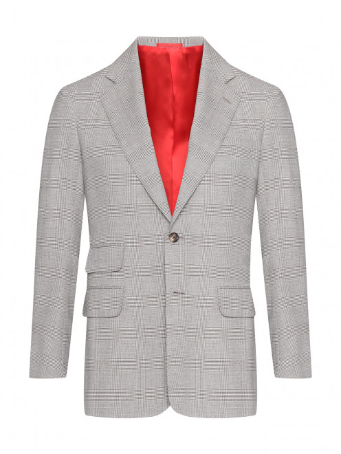 Пиджак из шерсти с узором Belvest - Общий вид