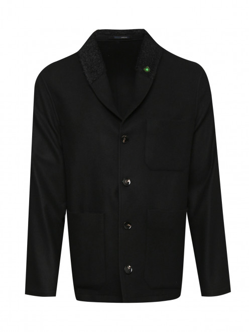 Пиджак из шерсти и кашемира с накладными карманами LARDINI - Общий вид