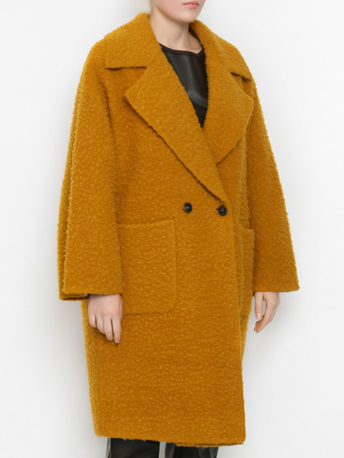 Пальто из смешанной шерсти с карманами Marina Rinaldi - МодельВерхНиз