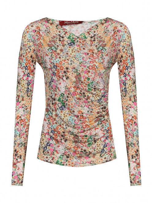 Блуза из вискозы с цветочным узором Max Mara - Общий вид