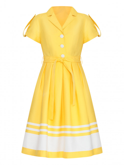 Платье из хлопка с поясом Moschino Boutique - Общий вид