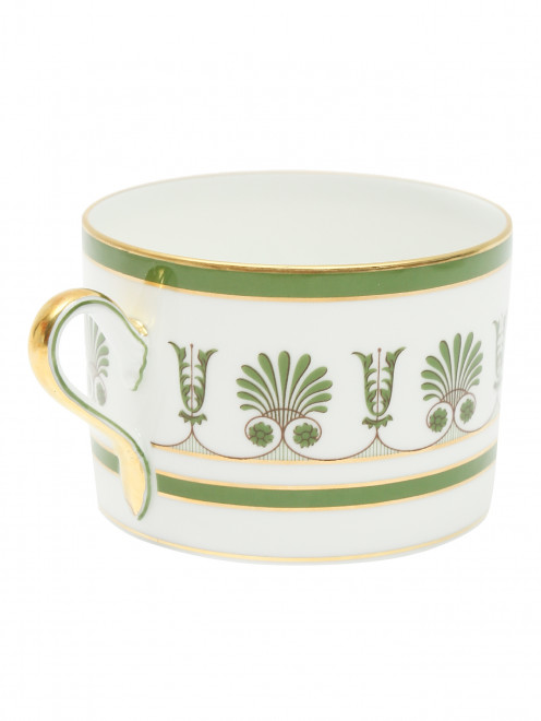 Чайная чашка с орнаментом и золотой окантовкой Ginori 1735 - Обтравка1