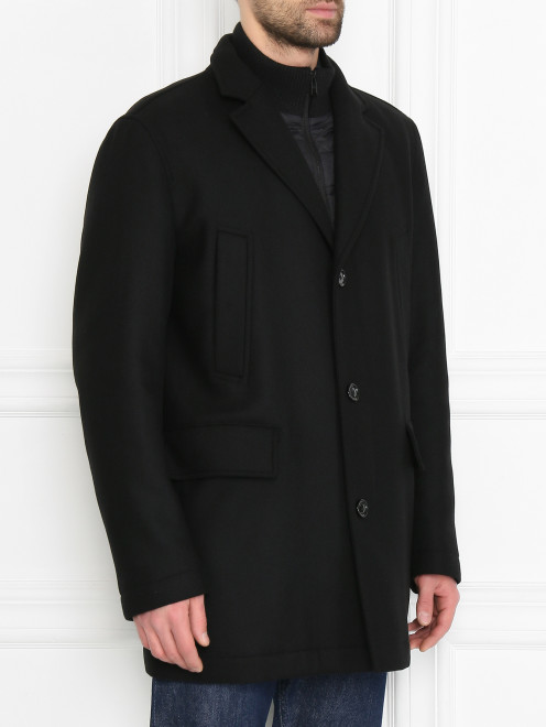 Пальто из смешанной шерсти с карманами Boss - МодельВерхНиз