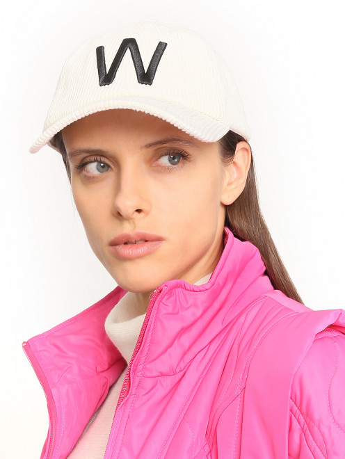 Вельветовая кепка с вышивкой Weekend Max Mara - МодельОбщийВид