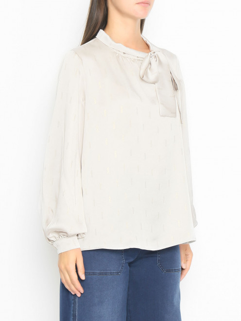 Однотонная блуза с узором Persona by Marina Rinaldi - МодельВерхНиз