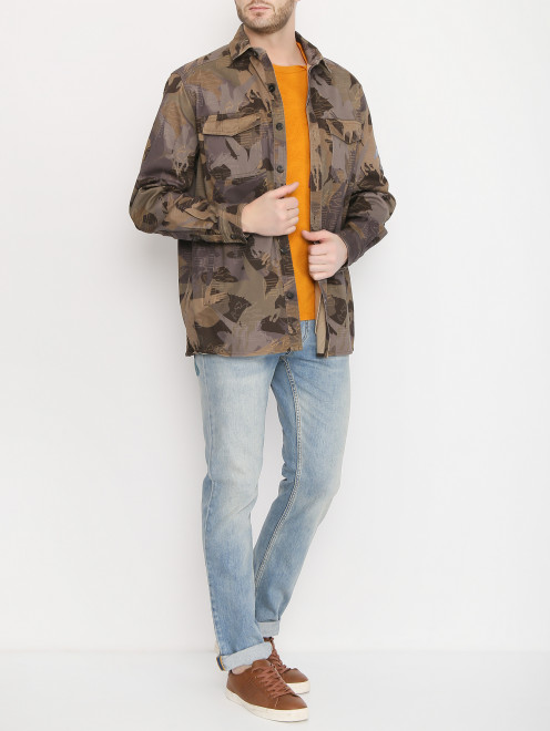 Куртка из хлопка с узором Etro - МодельОбщийВид